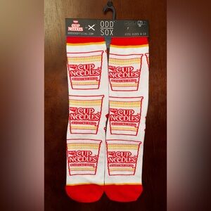 NISSIN CUP NOODLES ODD SOX NOVELTY CREW SOCKS NWT MEN’S SHOE SIZE 6-13